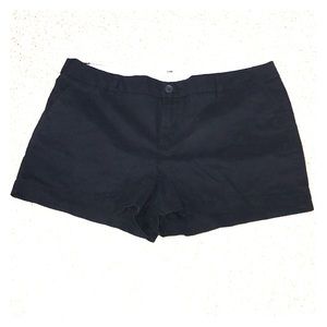 Black cotton shorts